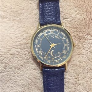 Navy and gold moon and stars watch 🌚 🌙 🌟 💫